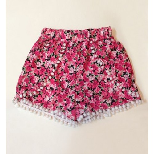 Casual Women s Floral Print Beach Shorts red (Casual Women s ...