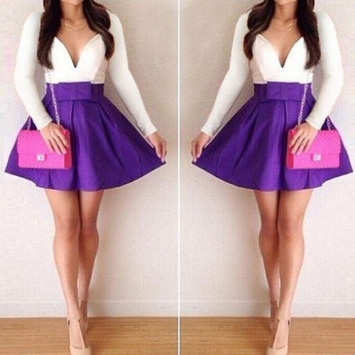 purple outfit women