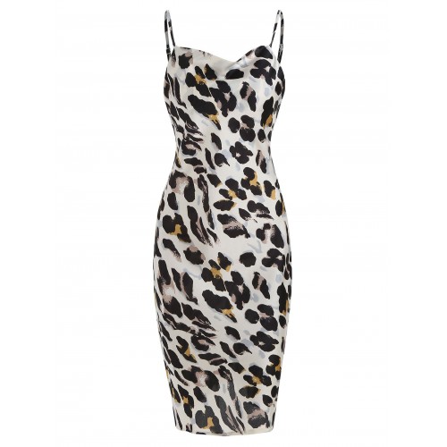 strap leopard print dress