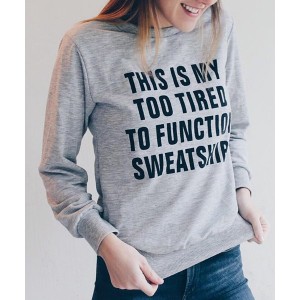 Trendy Women's Loose Long Sleeve Letter Pattern Sweatshirt