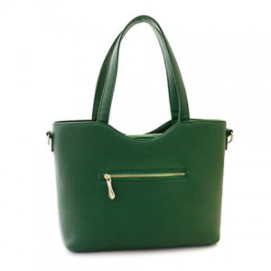 Stylish Women's Shoulder Bag With Solid Color and Metallic Design green blue black