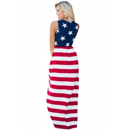 Country Love American Flag Maxi Dress (Country Love American Flag Maxi ...