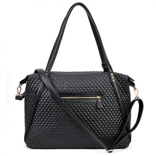 Fashion Women s Shoulder Bag With Checked and Black Design black ...