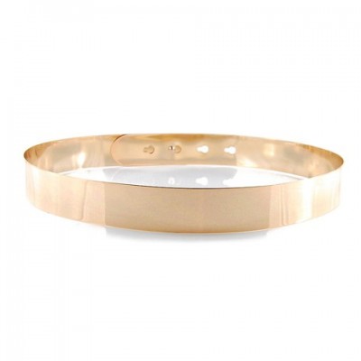 Fashion Solid Color Metal Waist Belt For Women gold silver