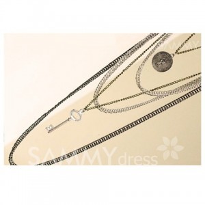 Fashion and Star Feel Style Multi-Strips Retro Feel Design Necklace