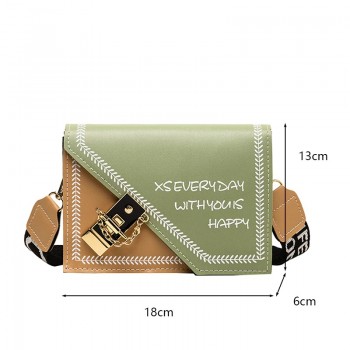Shoulder Bag Luxury Crossbody Bags For Women 2022 Letter Wide Strap Green White Black