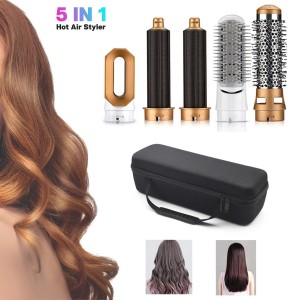 Electric Hair Dryer 5 In 1 Kit Hair Comb Negative Ion Straightener Brush Blow Dryer