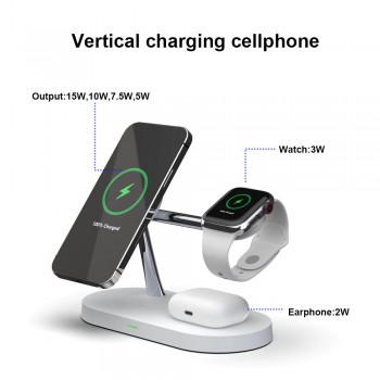 3 in 1 Wireless Charger Stand For iPhone 12 13 14 pro max Airpods Pro 2 3 Apple iWatch 8 7 6 Magsafe QI fast Charging Station