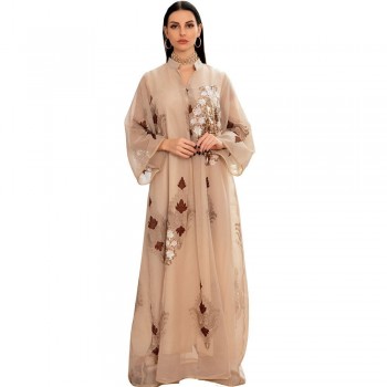 Women's Muslim Evening Dress Sequin Embroidered Dress Women Indian Dress Women Sarees for Women