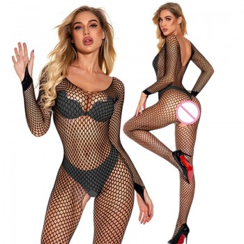 Sexy Bodystockings Women Fishnet Open Crotch catsuit Mesh tights Lingerie Erotic