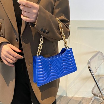 Women's Bags New Trend PU Leather Shoulder Bag Luxury Texture Solid Color Zipper Handbags