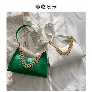 Crocodile Pattern Women's Bag 2022 New Trend PU Leather Shoulder Bags Fashion Texture Zipper