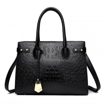Luxury Alligator Handbags for Women Leather Shoulder Top-Handle Crossbody Bag Large Capacity 