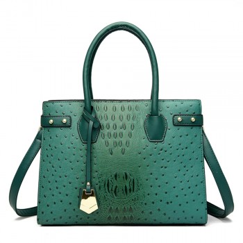 Luxury Alligator Handbags for Women Leather Shoulder Top-Handle Crossbody Bag Large Capacity 
