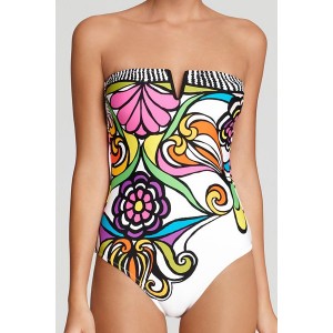 Strapless Print Sexy One-Piece Swimsuit For Women