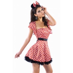 Naughty Mouse Costume red