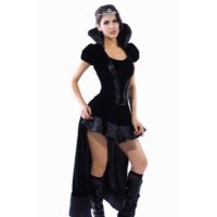 Sexy wicked Queen Costume black