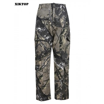  Camouflage Cargo Pants Women Autumn 2022 Vintage Pockets Trousers