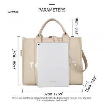 Traveler Tote bag For Women Crossbody New Solid Words Letter Leisure Large Bag PU