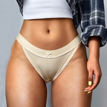 Women Low Waist Solid Color Splice Panties Sexy Letter Seamless Briefs Lady Breathable Cotton Underpants