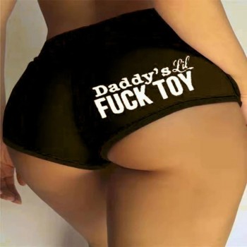 summer little bastard toys interesting letters printed shorts sweet Woman clothes 