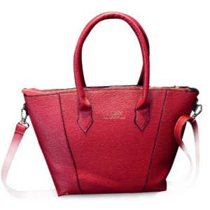 Fashion Women's Tote Bag With PU Leather and Letter Print Design black blue white red