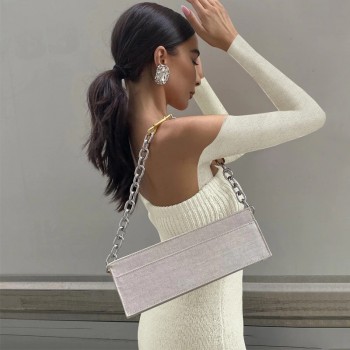 Knitted Tassel Y2K Clothes Long Sleeve Backless Tube Bodycon Maxi Dress for Women