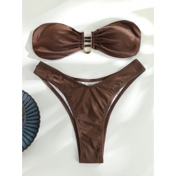 Mozision's Solid High Waist Bikini Set for Women