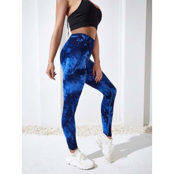 Tie Dye Yoga Pants for Women - Seamless High Waist Leggings for Fitness Workout