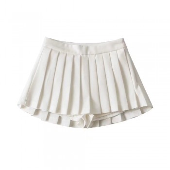 Summer High Waist Skirts Womens Sexy Mini Skirts Vintage Pleated Skirt Korean Tennis Skirts Short White Black