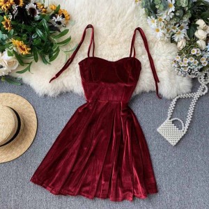 YuooMuoo Elegant Vintage Gothic Spaghetti Strap Dress 2019 Early Fall Basic Women Short Party Dresses Slim High Waist Mini Dress