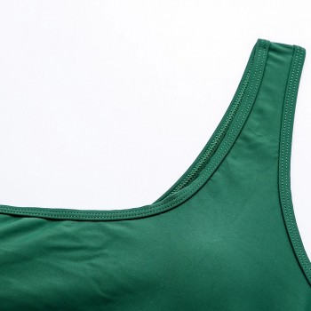 3 Piece Bikini Set One Shoulder Swimsuit for Pool Women Swimwear 2021 Summer High Waist Bathers Separate Beachwear for Bath