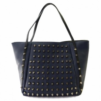 Fashionable Women's Shoulder Bag With Solid Color and Rivets Design red black blue