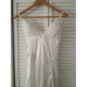 White Rope Maxi dress with padded top