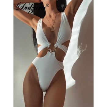 Summer Women Sexy Y2K Clothes Hollow Out Sleeveless Backless Skinny Thong Bodysuits 