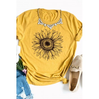 Yellow Sunflower Base T-shirt