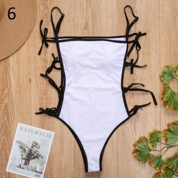 In-X Sexy knotted swimsuit one piece Solid sports swimwear women Monokini Hollow out bikini Bodysuit one-piece suits bathers new
