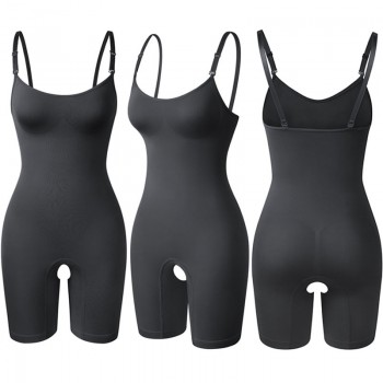 Bodysuit Shapewear Women Full Body Shaper Tummy Control Slimming Sheath Butt Lifter Push Up Black Beige