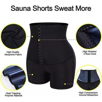 Sweat Sauna Pants Body Shaper Weight Loss Slimming Pants Waist Trainer Shapewear Tummy Blue Silver