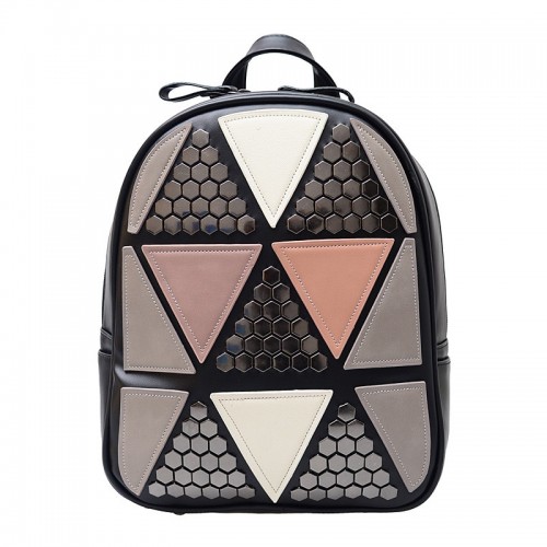 Preppy Style Backpack Geometric Patchwork Female School Bags High ...