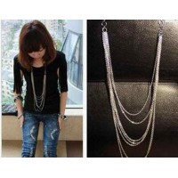 Fashion and Retro Style Laconic and Mix-Matched Tassels Design Necklace