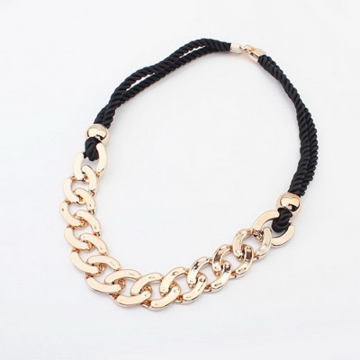 Punk Thick Chain Pendant Sweater Chain Necklace For Women