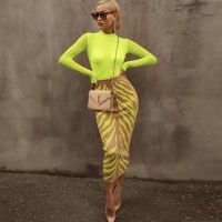 Knee Length Back Zipper Bandage Women Tight Club Pary Fashion Skirt