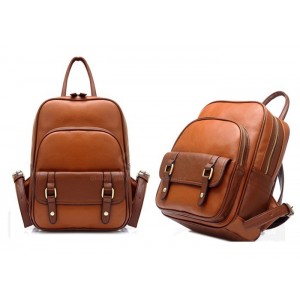 Casual Women's Backpack With Solid Color and Metal Design