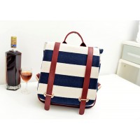 Casual Women's Satchel With Stripe and Covered Closure Design