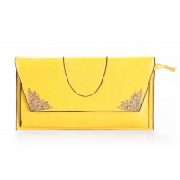 Career Women's Clutch With Pure Color and Metal Design