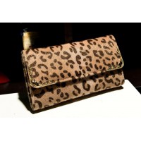 Party Women's Clutch With Leopard Print and Metal Design