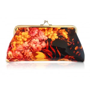 Stylish Women s Clutch Wallet With Floral Print and Kiss-Lock Closure ...