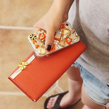 Lady's Bow Long Wallet 