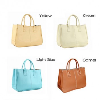 Lady's Solid Color Tote  